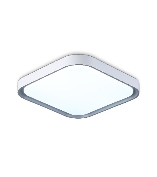 Потолочный светодиодный светильник Ambrella light FZ1250 WH/GR белый/серый 18W 5000K 250*250*60 (Без ПДУ)