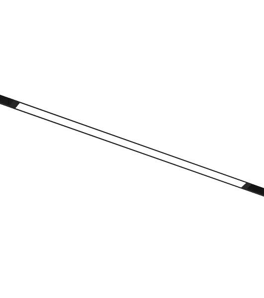 Трековый линейный светильник Ambrella light GL8055 BK черный IP20 27W 3000-6000K 220V 120° 600*25*41