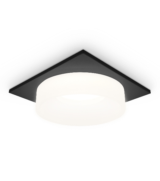 Светильник Ambrella light TN1316 SBK/FR черный песок/белый матовый GU5.3 92*92*45