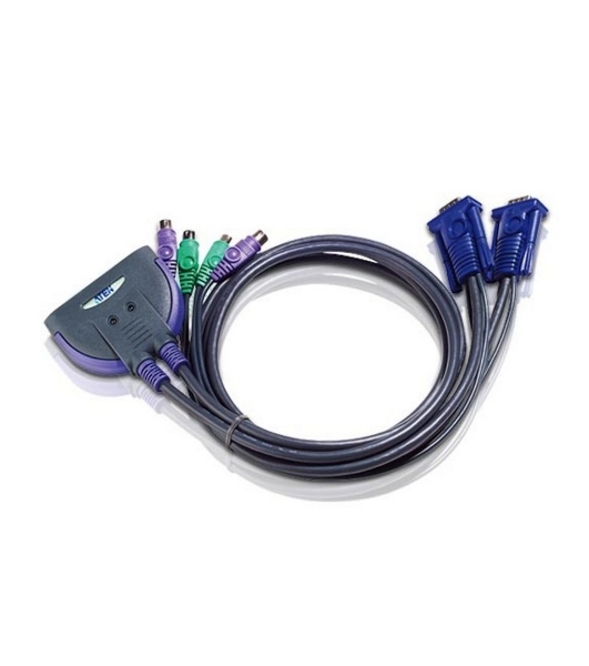 Переключатель электронный ATEN 2 PORT KVM SWITCH FOR PS2 W/0.9m