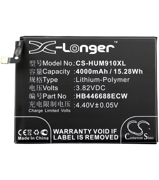 Аккумулятор CameronSino CS-HUM910XL HB446688ECW для Huawei Ascend Mate 9 Pro3.82V, 4000mAh, 15.28Wh