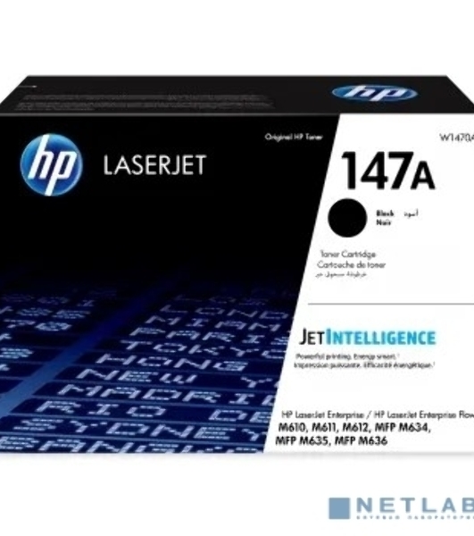 Картридж лазерный HP 147A W1470A черный (10500 стр.) для HP LaserJet M610dn