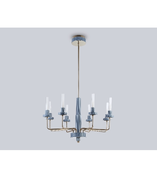 Люстра Ambrella light LH53126/8 GD/WH/GB золото/белый/серо-синий 13W 3000K D720*1120