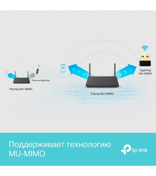 Ультракомпактный Wi-Fi USB-адаптер TP-Link Archer T3U Nano AC1300 с поддержкой MU-MIMO