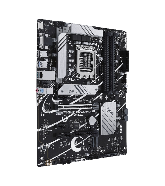 Материнская плата ASUS PRIME B760-PLUS, LGA 1700, Intel B760, 4xDDR5, 4xSATA, 3xM.2, 1xPCIe 4.0 x4, 1xPCIe 5.0 x16, 2xPCIe x1, 1xDP, 1xHDMI, 1xVGA, 2xUSB-A 3.2 Gen 2, 1xUSB-C 3.2 Gen 2x2, 1x 2.5Gb LAN, 3x3.5 мм, 7.1, ATX