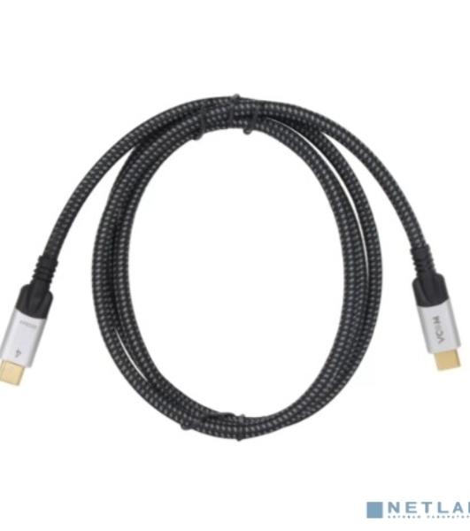 Кабель VCOM USB4 TypeC(M)--TypeC(M), 5K 60Hz, 8K 30Hz 40Gbps, PD 240W, 2м CU560-2M