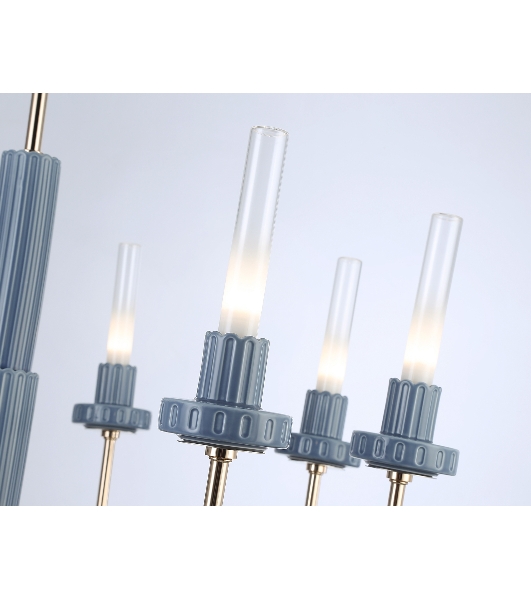 Люстра Ambrella light LH53126/8 GD/WH/GB золото/белый/серо-синий 13W 3000K D720*1120