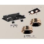 Комплект встраиваемого светильника Ambrella light XC7664025 SBK/PPG черный песок/золото розовое полированное MR16 GU5.3 (C7664, N7035), фото 1