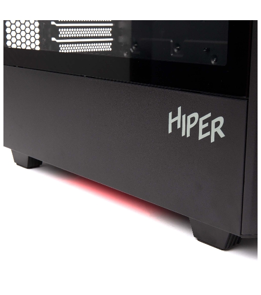 Компьютерный корпус Hiper PB81 черный без БП ATX 3x120мм 2xUSB2.0 2xUSB3.0 audio bott PSU