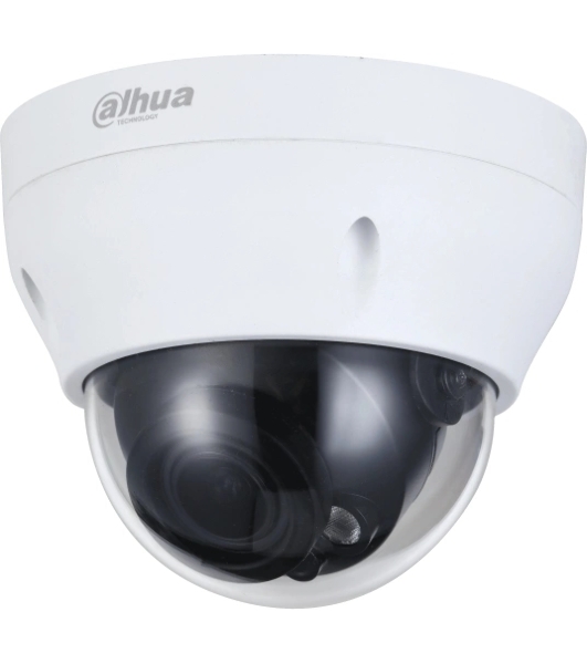Уличная купольная IP-видеокамера Dahua 2Мп; 1/2.8” CMOS; моторизованный объектив 2.8~12 мм; механический ИК-фильтр; чувствительность 0.008лк@F1.7; сжатие: H.265+, H.265, H.264+, H.264, MJPEG; 2 потока