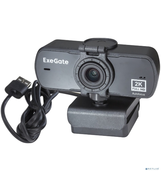 Веб-камера ExeGate Stream C940 Wide 2K 2560x1440, 30 кадр/с, USB Type-A, микрофон (шумоподавление), универсальное крепление