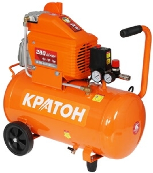 Компрессор КРАТОН AC-280-40-D Dпрямой 220В 2000Вт 280л/мин ресивер40л 32кг