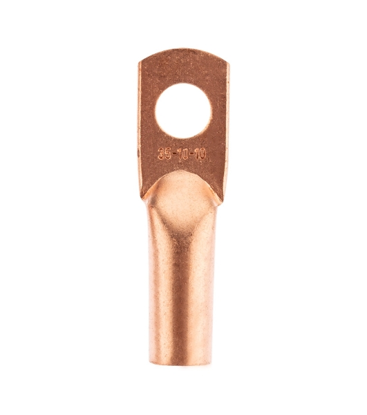 Наконечник медный Rexant ТМ 35-10-10 (35 мм² - Ø10 мм) (в упак. 5 шт.)
