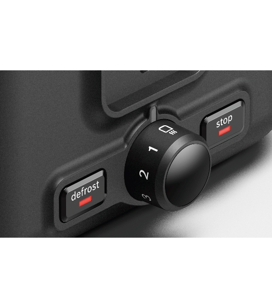 Тостер Bosch TAT3P423 черный, 970 Вт, 2 слота