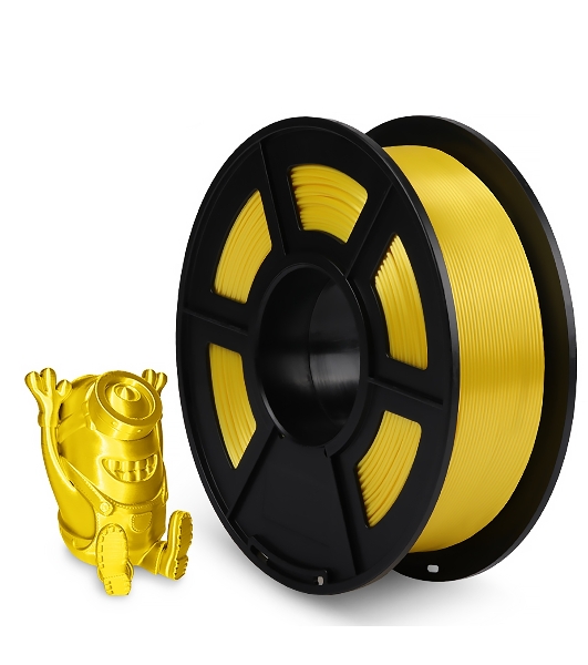 Филамент NVPrint Silk PLA+ Yellow для 3D печати диаметр 1.75мм длина 330 метров масса 1 кг