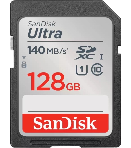Флеш карта SD 128Gb SanDisk SDXC Class 10 UHS-I Ultra 140Mb/s