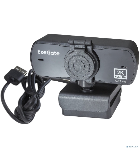 Веб-камера ExeGate Stream C940 Wide 2K 2560x1440, 30 кадр/с, USB Type-A, микрофон (шумоподавление), универсальное крепление