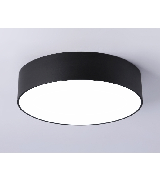 Потолочный светодиодный светильник Ambrella light FV5518 BK черный LED 18W 4200K D160*58 (Без ПДУ)