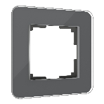 Рамка на 1 пост Elite (графит, стекло) W0012440, фото 1