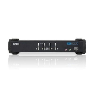 Переключатель ATEN KVM Switch CS1764A-AT-G 4-х портовый USB 2.0 DVI KVMP-переключатель (KVM Switch)