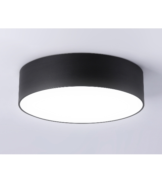 Потолочный светодиодный светильник Ambrella light FV5518 BK черный LED 18W 4200K D160*58 (Без ПДУ)