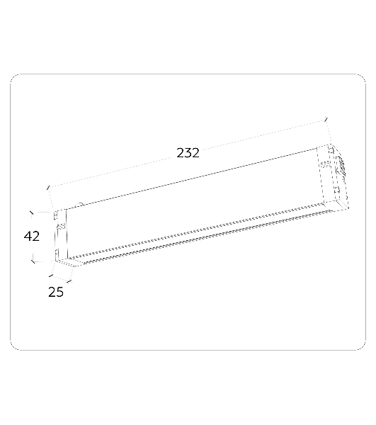 Управляемый светодиодный светильник для шинопровода Magnetic Ambrella light GL1261 WH белый IP20 9W 3000K-6400K 220V 120° 232*25*42 (Без ПДУ)