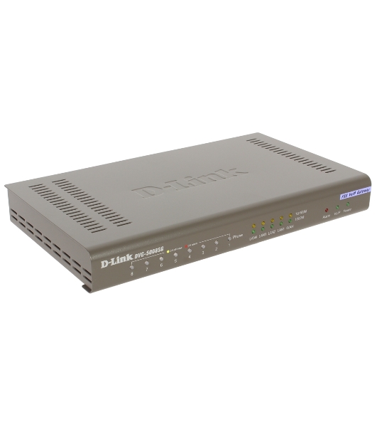 Интернет-телефония D-Link DVG-5008SG/A1A Голосовой шлюз с 8 FXS-портами, 1 WAN-портом 10/100/1000Base-T и 4 LAN-портами 10/1000Base-T