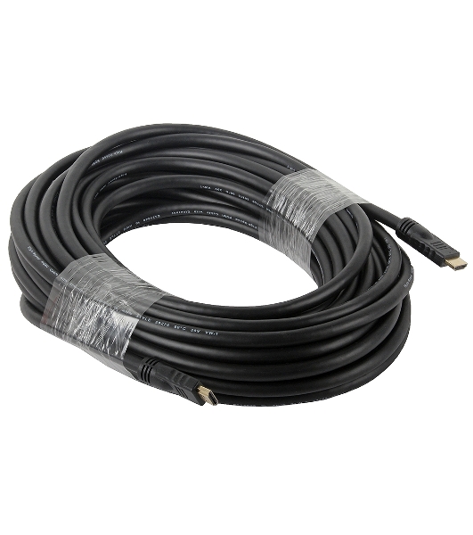 Кабель Cablexpert HDMI CC-HDMI4-20M, 19M/19M, v2.0, медь, позол.разъемы, экран, 20м, черный, пакет