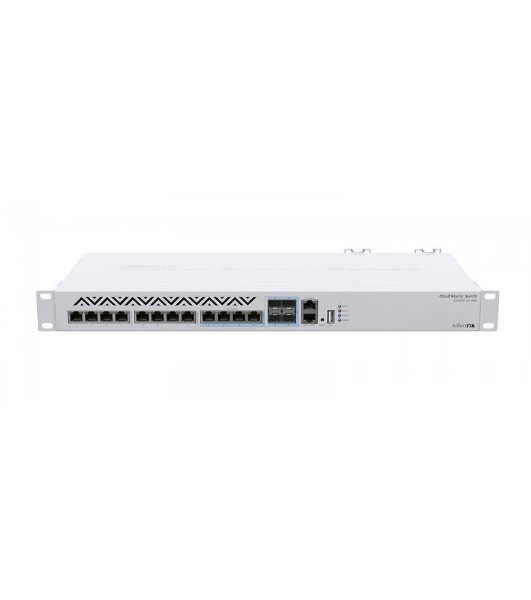 Маршрутизатор MikroTik CRS312-4C+8XG-RM Cloud Router Switch 8х 1G/2.5G/5G/10G RJ45, 4х 10G RJ45/SFP+ with RouterOS L5, 1U rackmount enclosure