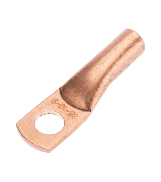Наконечник медный Rexant ТМ 35-10-9 (35 мм² - Ø10 мм) (в упак. 5 шт.)