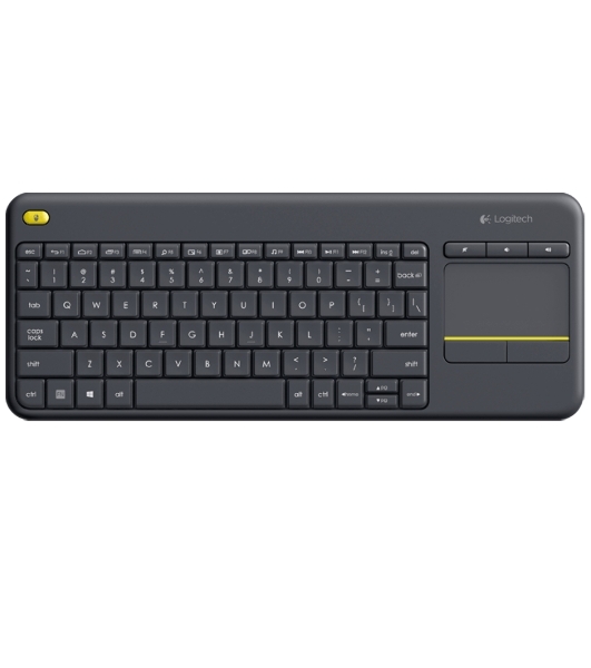 Клавиатура Logitech K400 Wireless Touch Plus беспроводная, радиоканал, чёрный