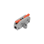Клемма Rexant СМК 222-421P проходная 1 полюс, с монтажной площадкой (0,08-4 мм²), серая (5 шт./уп.), фото3