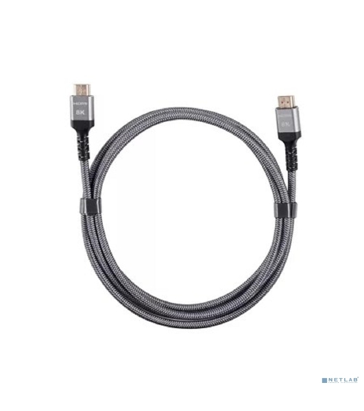 Кабель HDMI 19M/M,ver. 2.1 8KX60Hz (Econom) оплетка 2m iOpen ACG859A-2.0