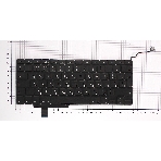 Клавиатура для ноутбука Macbook A1297 черная, большой Enter, фото2