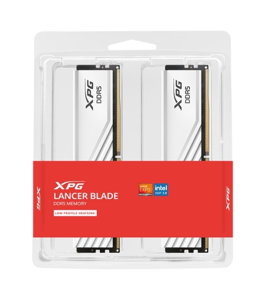 Оперативная память XPG Lancer Blade, DDR5, 32GB (2x16GB), 6000MHz, CL34, DIMM, с радиаторами, белый
