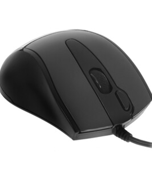 Мышь проводная A4Tech N-500FS черный, 1200 dpi, USB, кнопки - 4