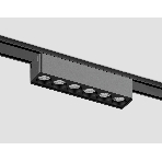 Светильник трековый светодиодный GV1403 BK черный IP20 6W 4200K 48V 24° 122*26*24, фото 1