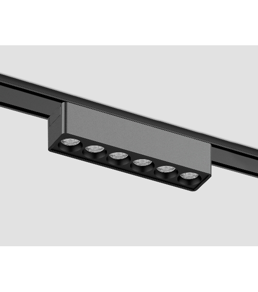 Светильник трековый светодиодный GV1403 BK черный IP20 6W 4200K 48V 24° 122*26*24