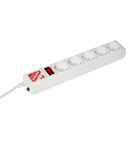 Сетевой фильтр Powercube SPG-B-15-WHITE 5 м, 5 розеток, белый, коробка