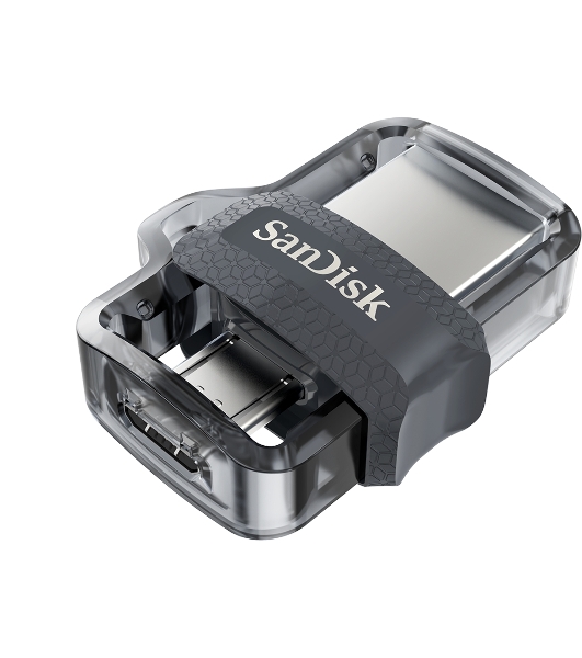 Флешка USB 64 Gb SanDisk Ultra Android Dual OTG, m3.0/USB 3.0, черный