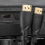 Кабель GCR Premium 1.8m HDMI 2.0, HDR, Ultra HD 4K60 Hz/5K30Hz, 3D, Ethernet 18.0 Гбит/с, OD8.0 мм, 28/26 AWG, черный, фото2
