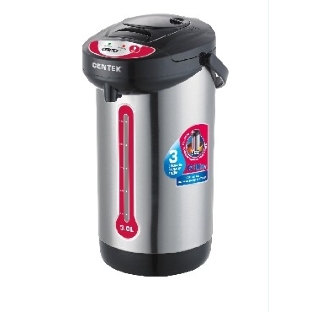 Термопот Centek CT-0080 черный, 3л, 600Вт, 3 способа подачи воды, корпус из нержавеющей стали