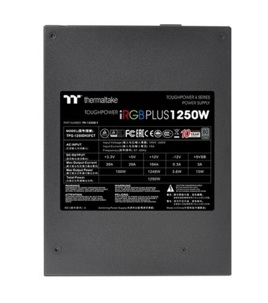Блок питания Toughpower i Digital 1250 PS-TPI-1250DPCTEU-T /1250W/ATX 2.3 & EPS 2.92/A-PFC/14cm Riing Plus RGB fan/EU/80Plus Titanium