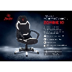 Кресло Zombie 10 черный/белый, экокожа, 120 кг, механизм качания, фото16