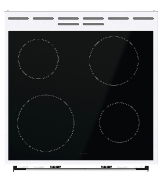 Плита электрическая Gorenje GEC6C40WD белый, конфорок 4 электрических, духовка 71 л, 60 см x 85 см x 60 см