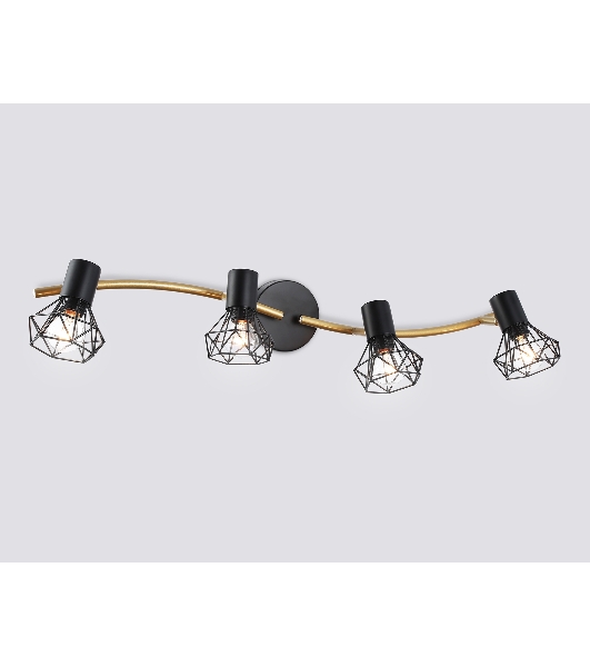 Светильник Ambrella light TR8658/4 BK/GD черный/золото E14/4 max 60W 750*100*185