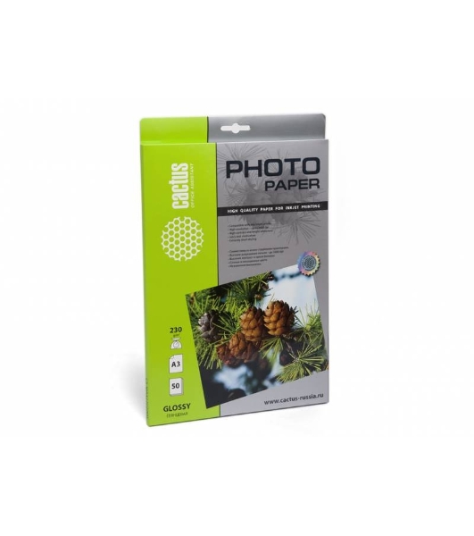 Фотобумага Cactus CS-GA323050 глянцевая А3 230 г/м2 50 листов