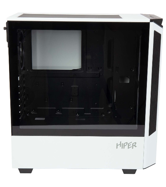 Компьютерный корпус Hiper PW81 белый без БП ATX 3x120мм 2xUSB2.0 2xUSB3.0 audio bott PSU