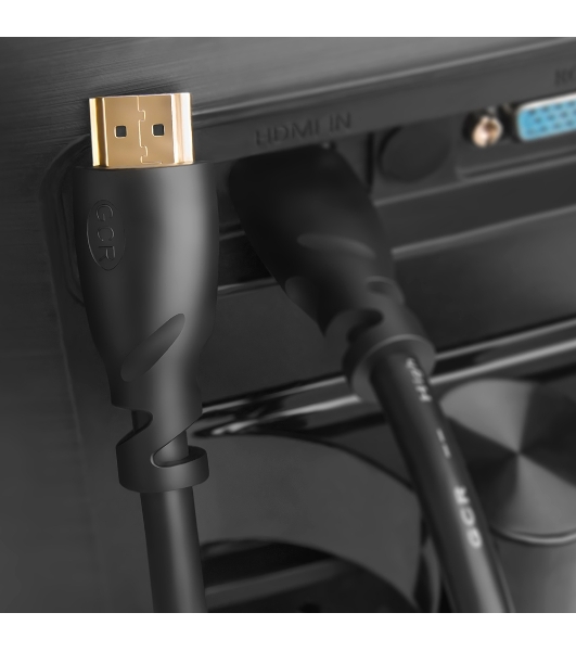 Кабель GCR Premium 1.8m HDMI 2.0, HDR, Ultra HD 4K60 Hz/5K30Hz, 3D, Ethernet 18.0 Гбит/с, OD8.0 мм, 28/26 AWG, черный