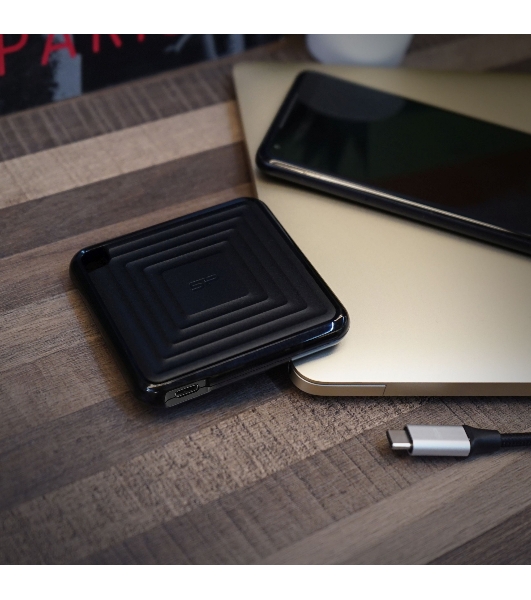 Внешний SSD 2TB Silicon Power PC60, External, USB 3.2 Type-C R/W - 540/500 MB/s черный